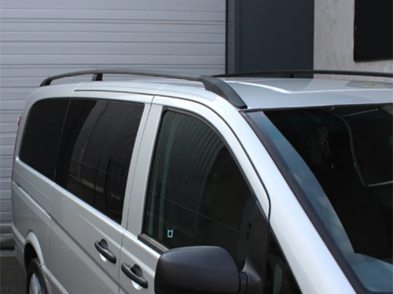 Dachreling Set Alu schwarz matt passend für Opel Vivaro B 2014 - 2019 (L2)