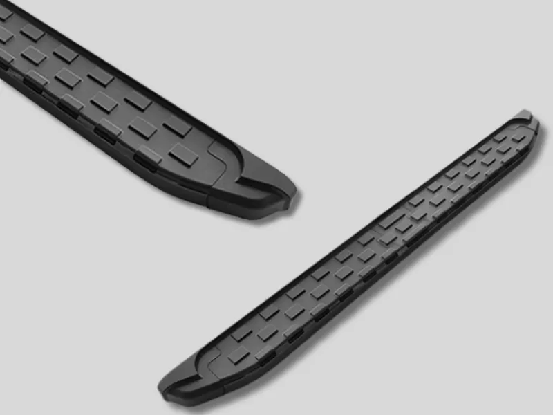 Trittbretter Alu/ABS schwarz passend für Ford E-Transit ab 2022 (L4) Grip