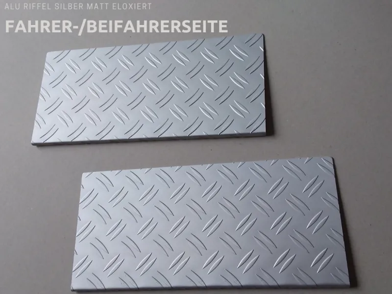 Trittschutzblech-Set (2tlg.) Alu Riffel matt passend für Opel Zafira D/Zafira Life ab 2019