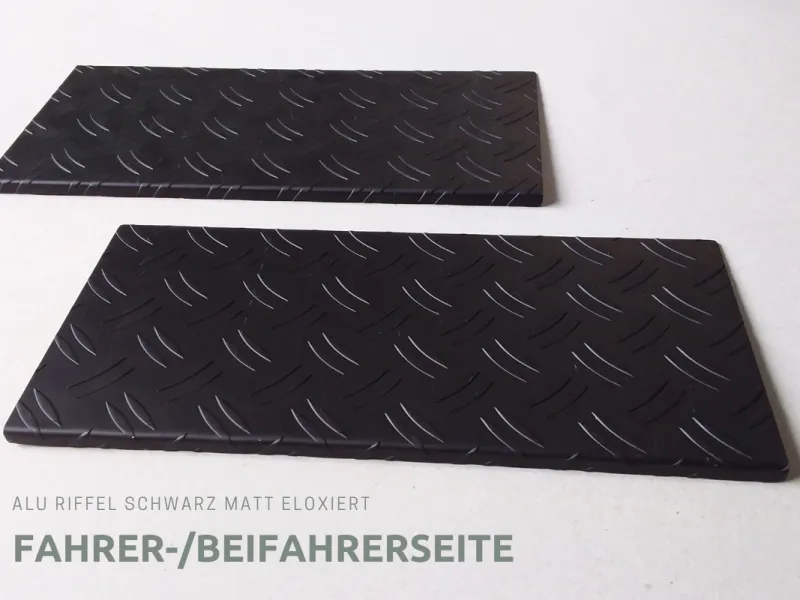 Trittschutzblech-Set (2tlg.) Alu Riffel schwarz passend für Opel Zafira D/Zafira Life ab 2019
