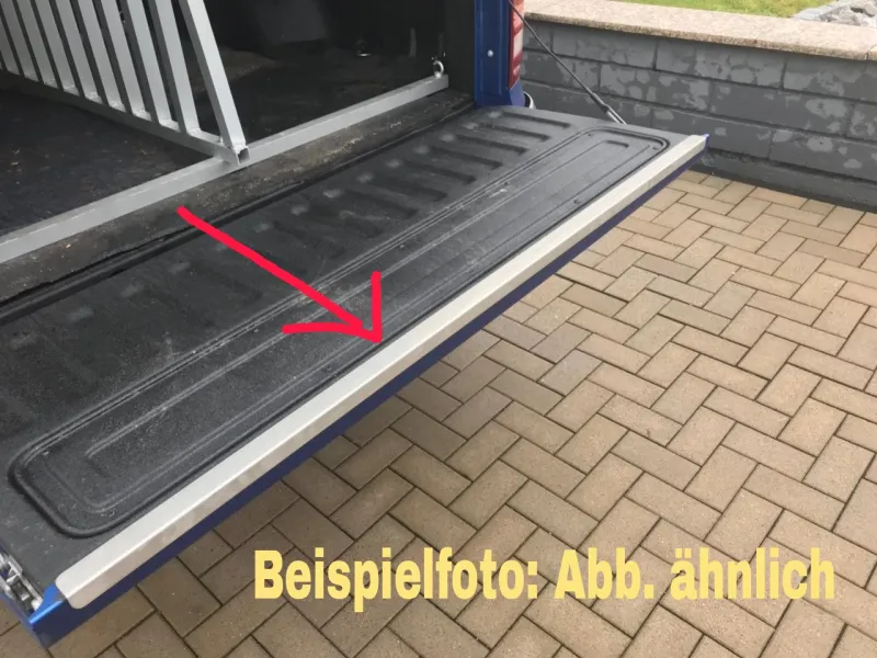 BSB Heckklappe-Kantenschutz passend für VW Amarok 1 ab 2010 Alu Riffel schwarz matt eloxiert
