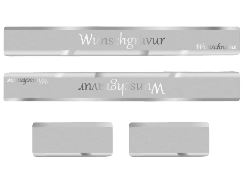 Einstiegsleisten passend für JEEP Compass ab FL 2017 Set 4tlg. Edelstahl gebürstet mit Wunschgravur