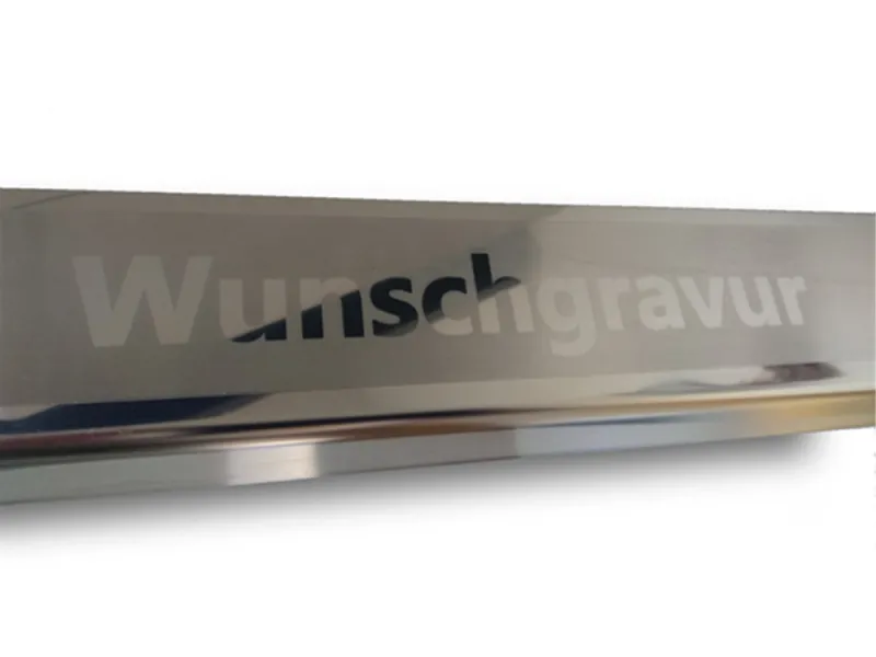 Einstiegsleisten passend für Audi A6 C6 Set 4tlg. Edelstahl gebürstet mit Wunschgravur/Vorderleisten