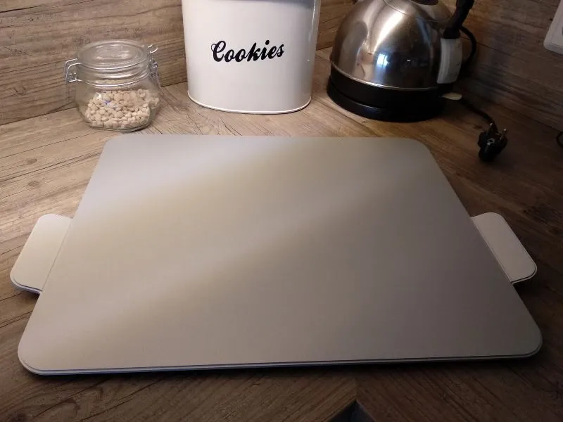Gleitbrett für KitchenAid® mit Griffen Alu silber matt robust