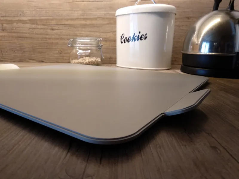 Gleitbrett für Thermomix® TM5, TM6, TM7 mit Griffen Alu silber matt eloxiert robust