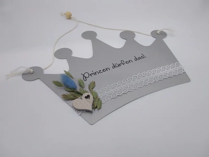 Kinderschild Krönchen | Prinzen dürfen das | Türschild | Wandschild