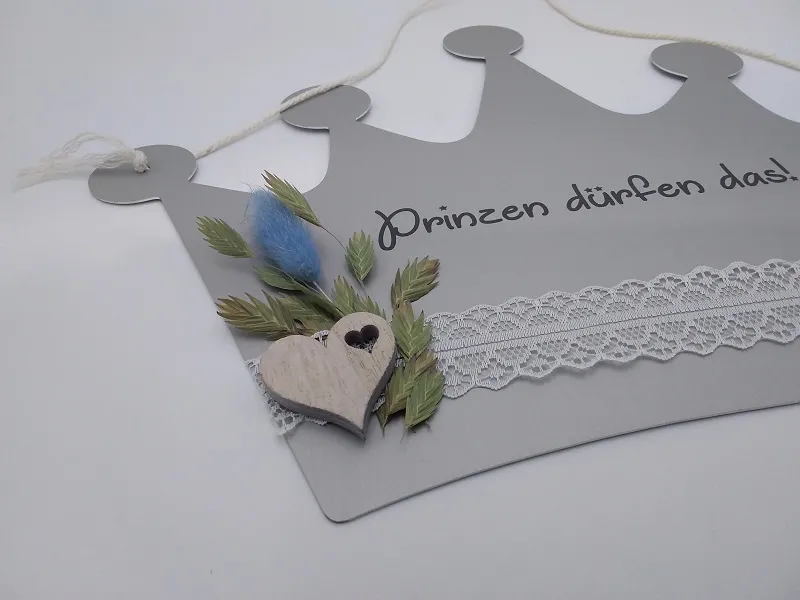 Kinderschild Krönchen | Prinzen dürfen das | Türschild | Wandschild