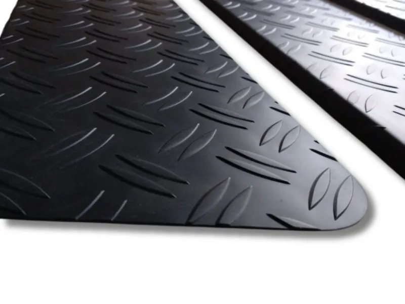 Trittschutzblech-Set (2tlg.) Alu Riffel schwarz passend für VW T7 ab 2021