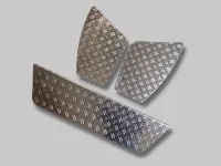 Trittschutzblech-Set (3tlg.) Alu Riffel passend für VW Amarok 2010-2016