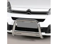 Frontbügel mit Querplatte Edelstahl Ø 63mm passend für Citroen Berlingo II FL 2014 - 2018