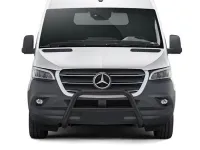 Frontbügel mit Querstange Edelstahl schwarz Ø 70 mm passend für Mercedes Sprinter ab 2018 AWD