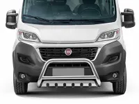 Frontbügel mit Unterfahrschutzplatte Edelstahl Ø 70 mm passend für Fiat Ducato 2006 - 2014