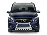 Frontbügel mit Unterfahrschutzplatte Edelstahl Ø 70 mm passend für Mercedes Vito 2020 - 2024