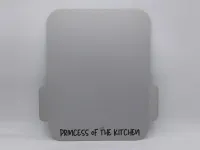 Gleitbrett für Thermomix® TM5, TM6, TM7 mit Griffen Alu silber robust PRINCESS OF THE KITCHEN