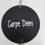 Ideenreich Design Deko Board Alu schwarz |Carpe Diem|
