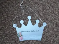 Kinderschild Krönchen | Prinzessinnen dürfen das | Türschild | Wandschild