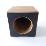 Lautsprecher Handy Design Woodspeaker Handy-Ladestation Cube Massivholz mit edlem Vogelaugenfurnierholz schwarz