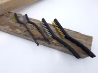 Kleines Drahtbürsten Set Messing und Stahl | 4-teilig
