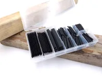 Schrumpfschlauch Sortiment schwarz in sortierter Box | 127-teilig