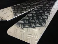 Trittschutzblech-Set (4tlg.) Alu Riffel passend für VW T5/T6/T6.1 ab 2003